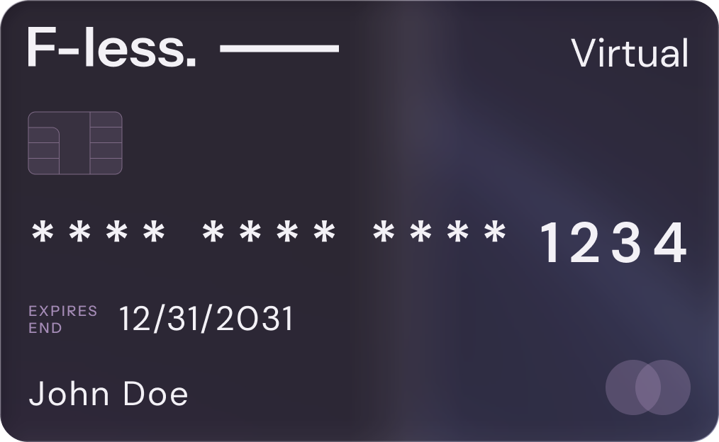 F-less virtual card